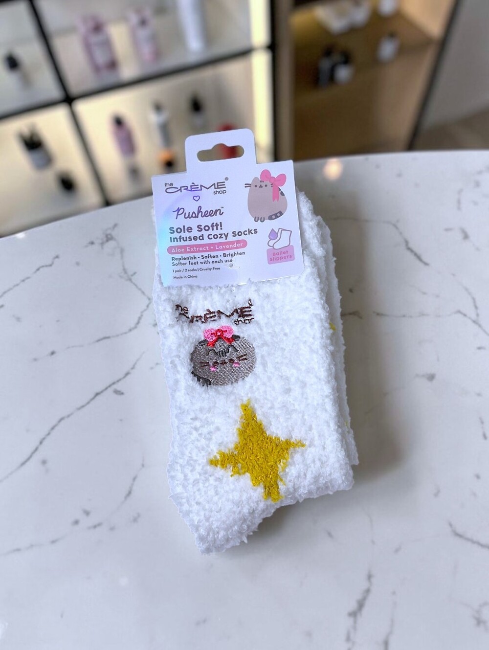 The Creme Shop Pusheen Sole Soft! Aloe & Lavender Infused Cozy Socks